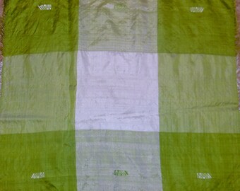 Vintage Square Scarf 23" x 23" lime green