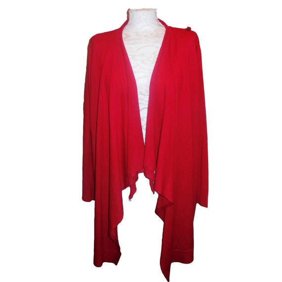 Cardigan Sweater 2X plus size red knit jacket Etsy