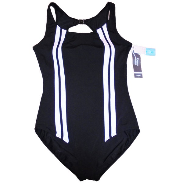 1980s Vintage Swimsuit Size 8 One Piece Sports Swim Suit Women's Swimwear