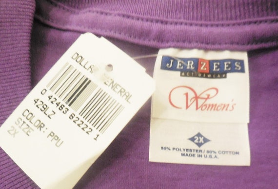 Vintage Jerzees T-shirt Purple 2X - image 3
