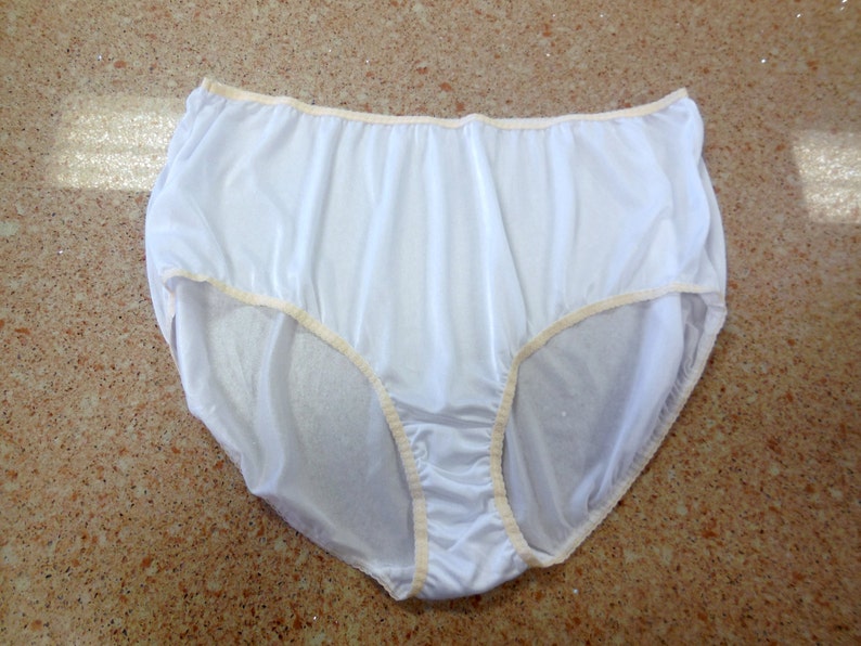 Vintage Plus Size 13 Panties White Satin Nylon Underwear High | Etsy