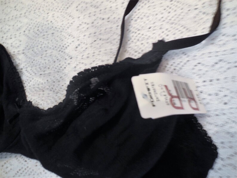 Vintage Bra Lace Black Lingerie Undergarment