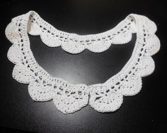 Crochet Collar White Detouchable Handmade