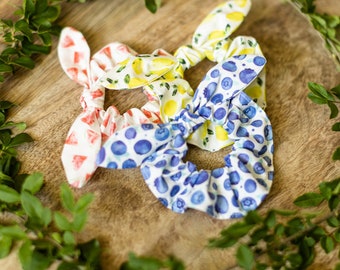 Fruit Collection Mommy and Me Scrunchies Hair ties and Bows