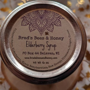 Elderberry Syrup Gourmet Gift Tea Flavor Stocking Stuffer Small Batch Raw Pure Unfiltered Cinnamon Clove Ginger Immune Support Wellness