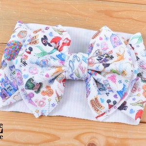 Best Day Ever Headwrap - Theme Park Bow - Amusement Park - Pull Proof - Permanently Sewn - Big Bow - Clip - Messy Bow