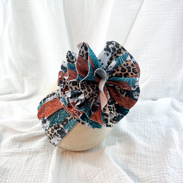 Western Ruffle Bow - Shredded Bow - Baby Bow  - Headwrap - Messy Bow - XL Bow - Clip - Headband