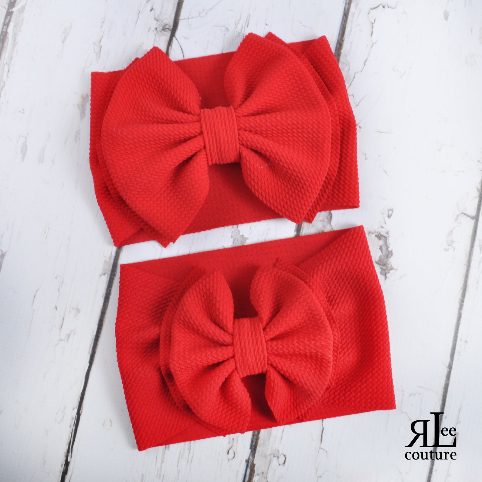 Red Bow Pull Proof Stretchy Red Headwrap Permanently - Etsy