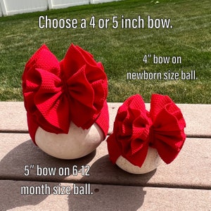 Red Bow - Shredded Bow - Baby Bow - Ruffle Bow  -  Headwrap - Messy Bow - XL Bow - Clip - Headband