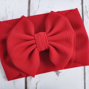 Dark Red Bow - Dark Red Headwrap - Baby Bow - Big Red Bow - Dark Red Headband - Dark Red Baby Bow - Big Bow - Large Bow - Red Bow