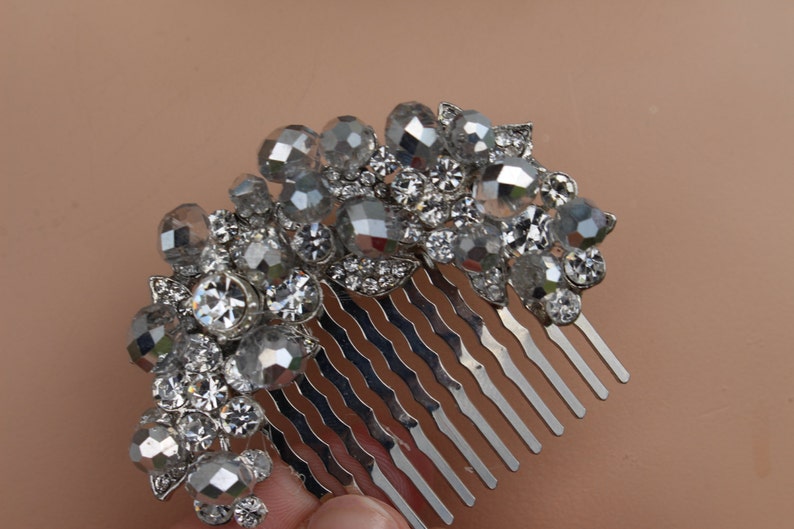 Shabby Chic Flower Bridal Hair Comb image 1