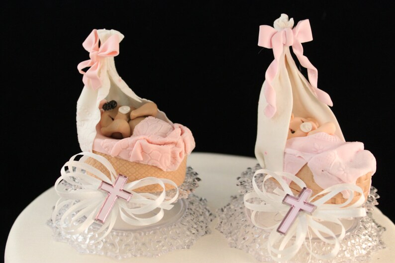 Baby Girl Christening Cake Topper / Baptism Cake Topper / Etsy