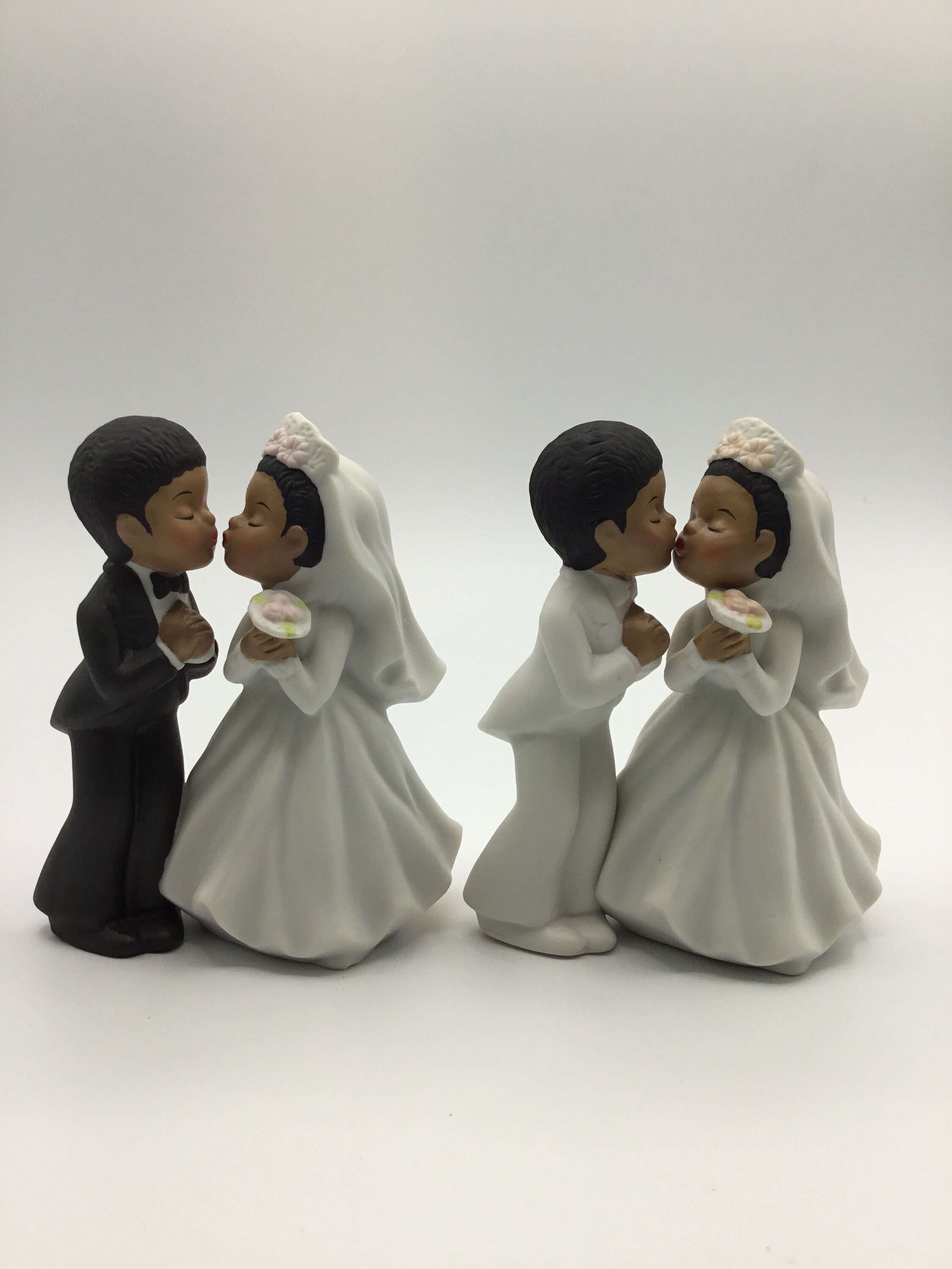 Black Wedding Couple Figurines Black Wedding Couple Figurines
