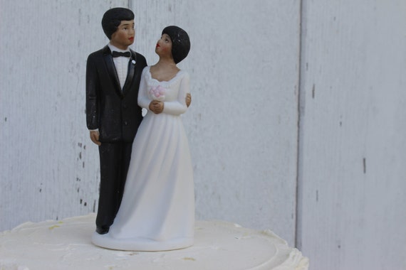 Vintage African American Cake Topper Dated 1984 Wedding Cake Etsy