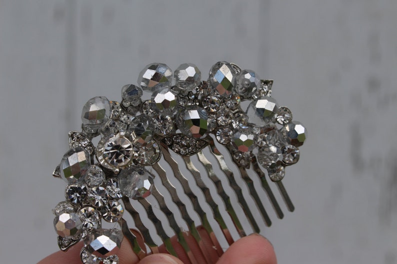 Shabby Chic Flower Bridal Hair Comb image 2