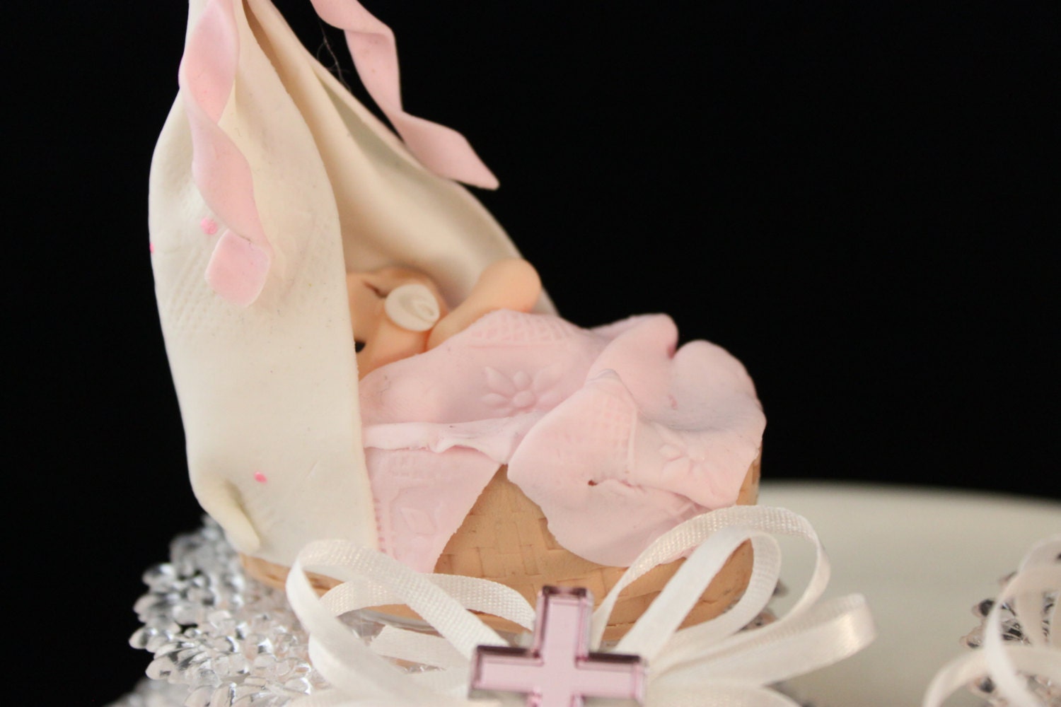 Baby Girl Christening Cake Topper / Baptism Cake Topper / Etsy