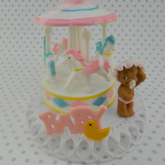 Bebe Garcon Carrousel De Gateau Baby Shower Decoration Etsy