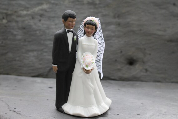 African American Couple Vintage Bride And Groom Couple Etsy