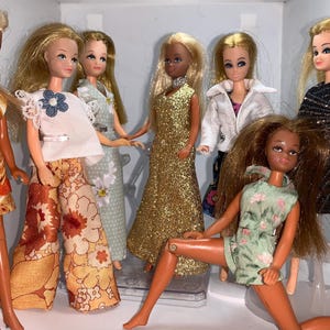 Pippa Doll Sewing Patterns Set Fits Dawn, Rock Flowers etc. Vintage 70&#39;s