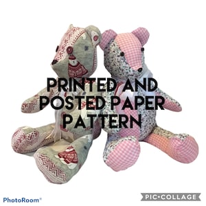 Patrón de costura Oso de Recuerdo Perfecto - Fácil de Hacer 18&quot; Patrón de Oso de Recuerdo e Instrucciones Best Seller