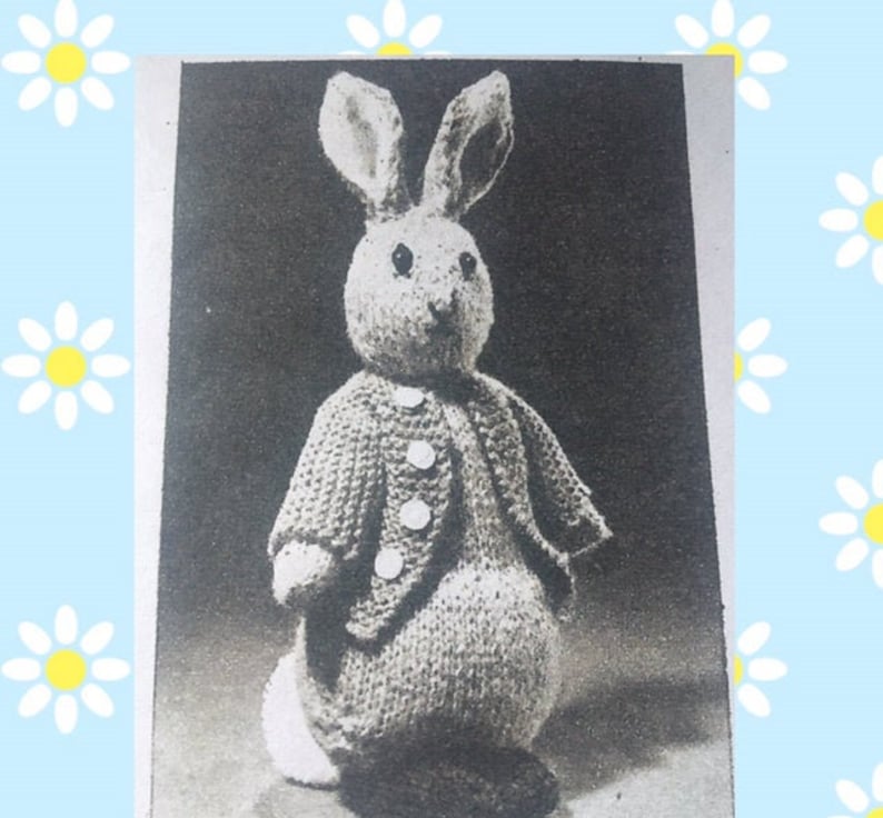 Peter Rabbit Knitting Pattern Vintage / Bunny Etsy Australia