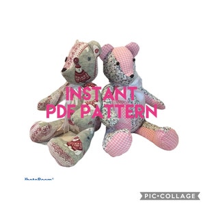 Memory Bear Sewing Pattern - Easy to Make 18&quot; Keepsake Bear Pattern & Instructions  Best Seller