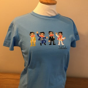 Paul Frank 'Elvis' Vintage T shirt Size Medium collectors Ltd edition Pale Blue Ladies / Womens