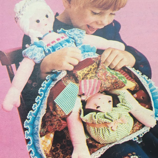 Cinderella Topsy Turvy doll PAPER pattern, Vintage Flipover doll pattern, reversible doll