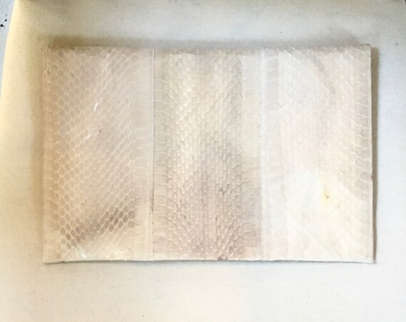 1970s large snakeskin Python envelope purse - Gem