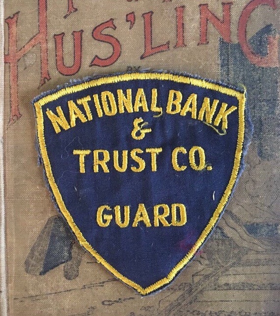 Vintage Bank Security Guard Patch - image 1
