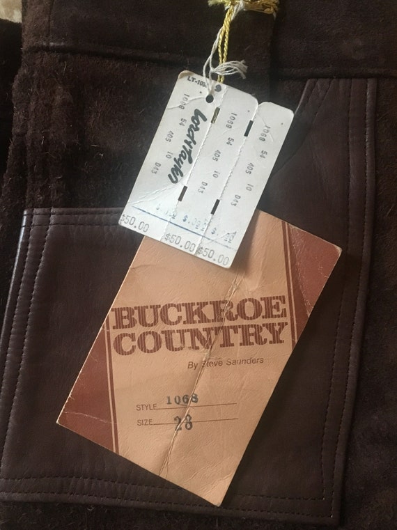 1960s kiddos suede brown pants - image 3