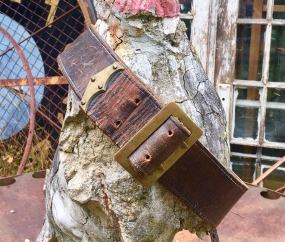 Early wide leather belt