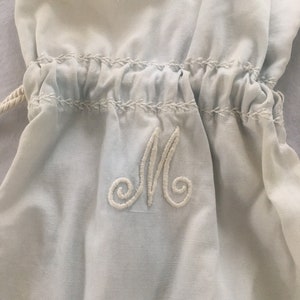 1920s cotton embroidered corset bag antique lingerie vintage
