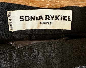 Vintage French black mini skirt by designer Sonia Rykiel Paris, France EU size 38