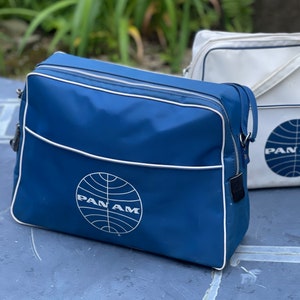 Vintage 1970's Travel Bag Pan Am Airline Bag Carry on Bag