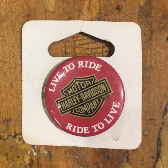 1980s Harley Davidson pinback / new old stock - image 1