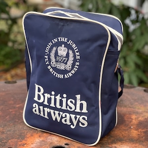 Vintage 1977 travel bag tote British Airways Jubilee from a collection we just acquired