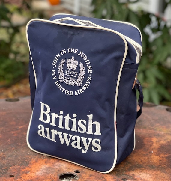 Vintage 1977 travel bag tote British Airways Jubilee from a 