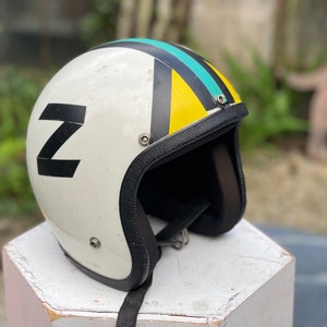 1980s Custom Motorcycle Helmet vintage biker motocross cafe racer