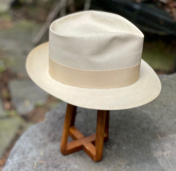 1940 Vintage straw hat Panama summer festival hat… - image 2