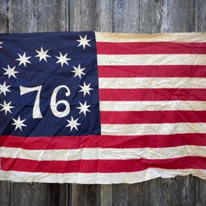 Nice! Real Vintage Bennington flag American revolutionary Flag Cotton 1976 great size 2x3