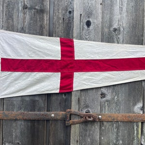 Vintage American nautical signal flag cotton perfect size to frame yachting flag red and white