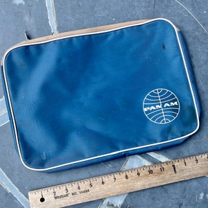 Vintage 1970’s travel bag Pan Am unused great condition portfolio airline carry on
