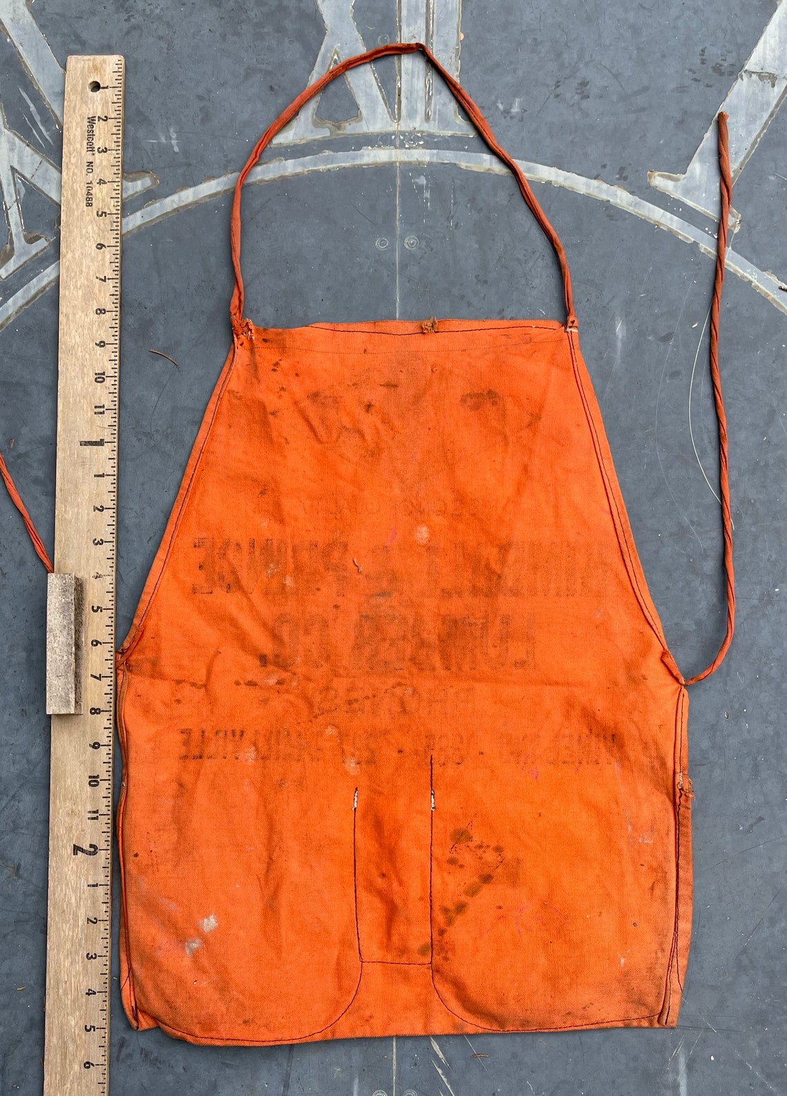 Vintage 1940 Work Apron Artist Smock Cotton Hardware Apron Etsy
