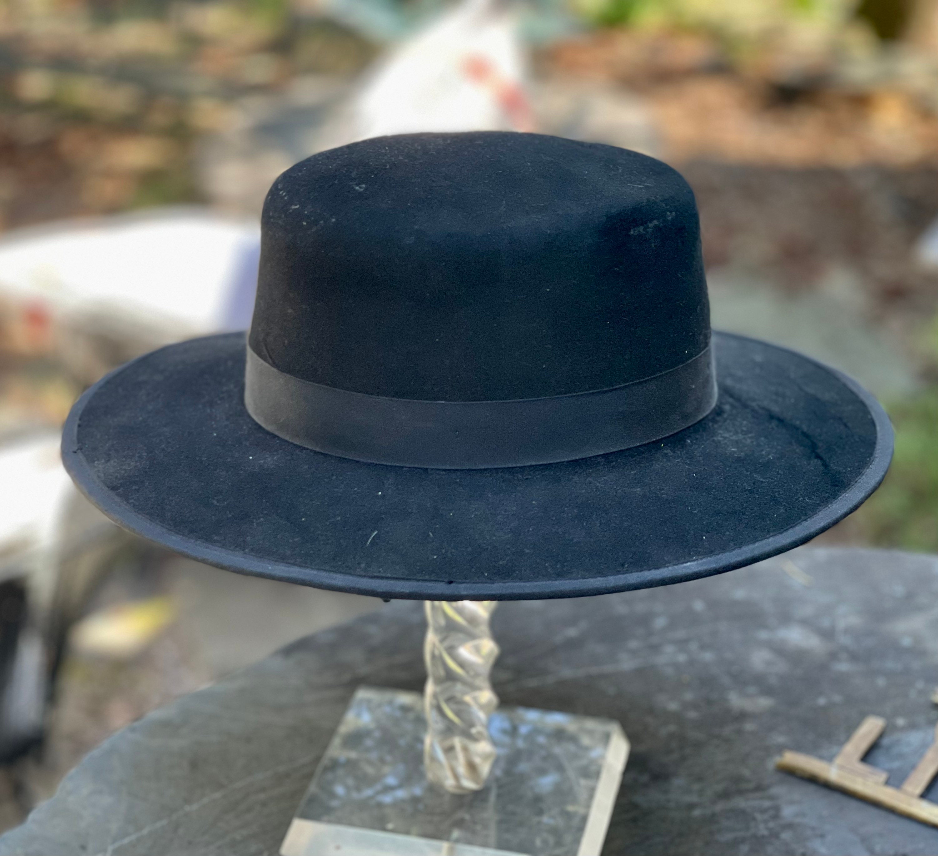 Amazon.com: Deluxe Western/Amish Black Hat : Clothing, Shoes