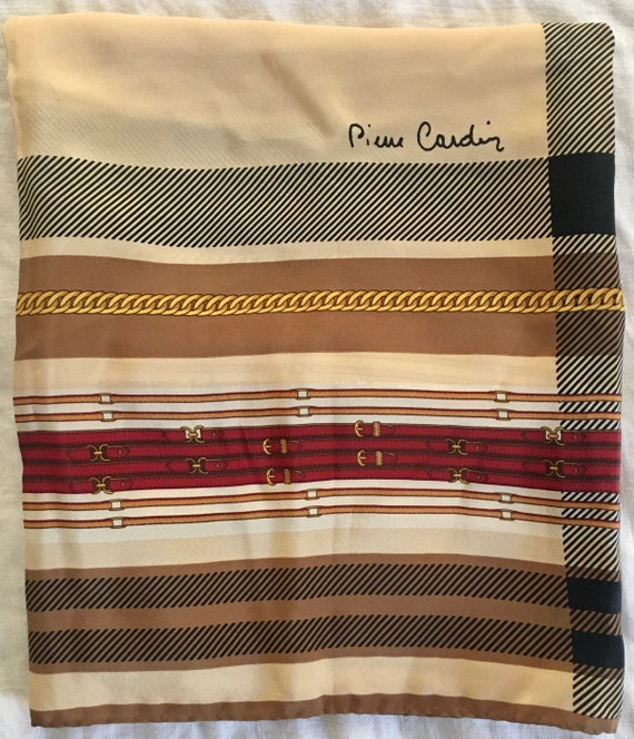 Vintage Pierre Cardin silk equestrian style scarf… - image 3