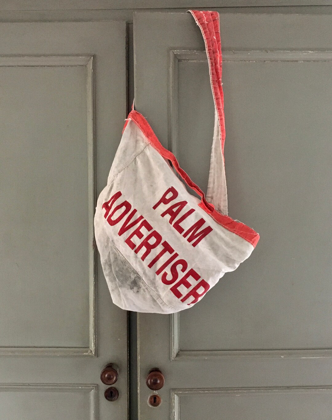 Vintage Newspaper Bag / Palm Advertiser Newsboy Bag - Etsy