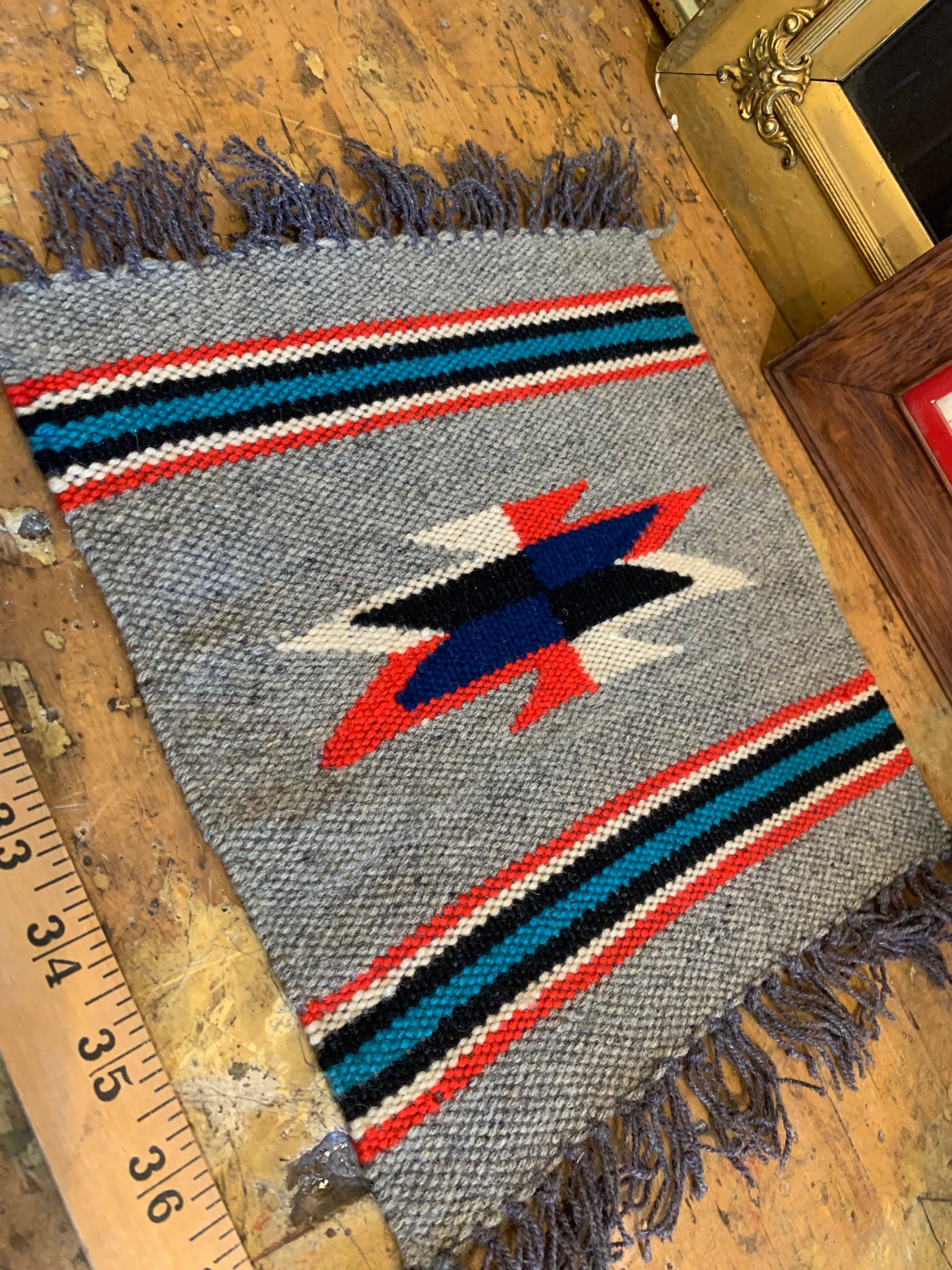 Beautiful Western Native American Hand Woven Chimayo Mat 10” X 10” - Etsy