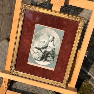 Antique Victorian cabinet card, paired with contemporary fashion photo snake