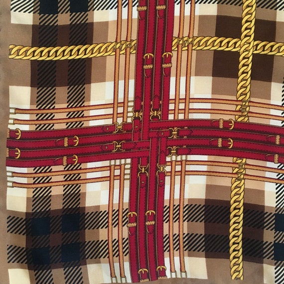 Vintage Pierre Cardin silk equestrian style scarf… - image 1
